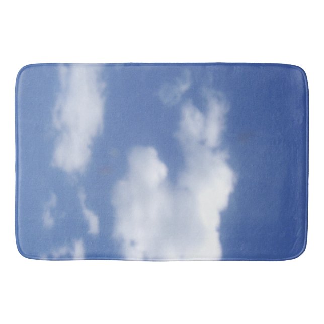 clouds in blue sky bath mat (Front)