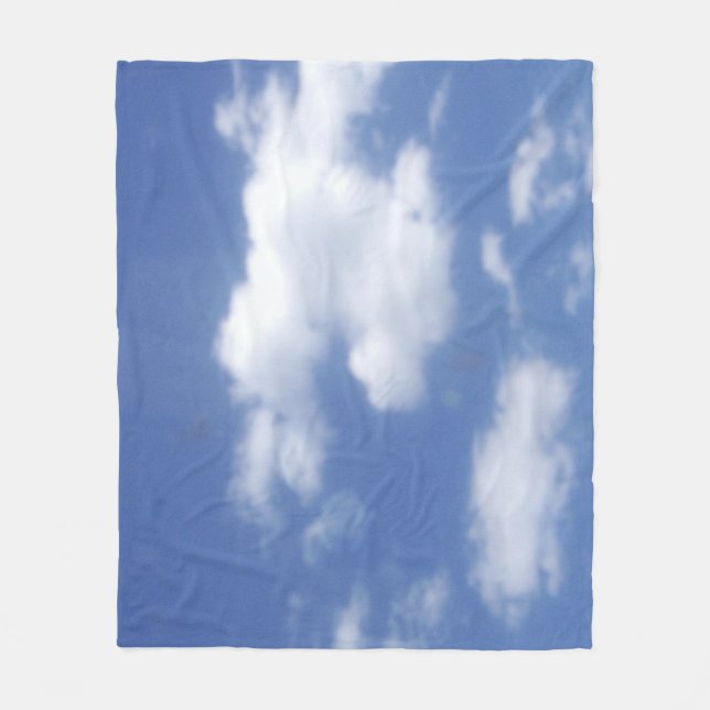 clouds in blue sky fleece blanket (Front)