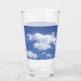 clouds in blue sky glass