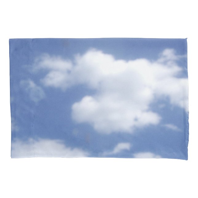 clouds in blue sky pillowcase (Front)
