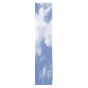 clouds in blue sky short table runner