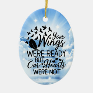 Clouds in Memory Of Loved One On Christmas Ceramic Tree Decoration