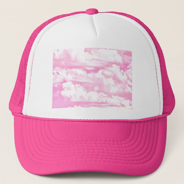 Clouds in Pink Decor Trucker Hat (Front)