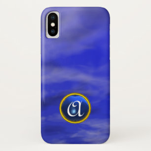 CLOUDS IN THE BLUE SKY SAPPHIRE GEM STONE MONOGRAM Case-Mate iPhone CASE