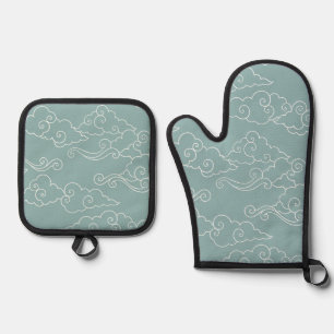 Clouds in the Sky Oven Mitt & Pot Holder Set