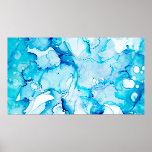 Clouds Macro. Sapphirine and White color Spots. Oc Poster