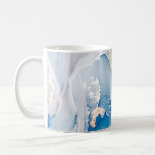 Clouds Macro. Sky colour and White colour Stains. Coffee Mug