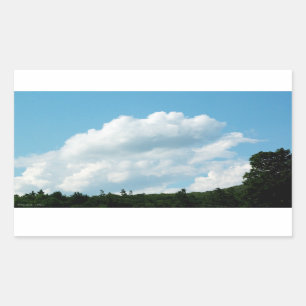 Clouds Meet Trees Rectangular Sticker