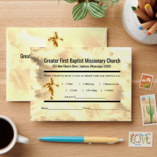 Clouds Modern Church Tithe Envelope 