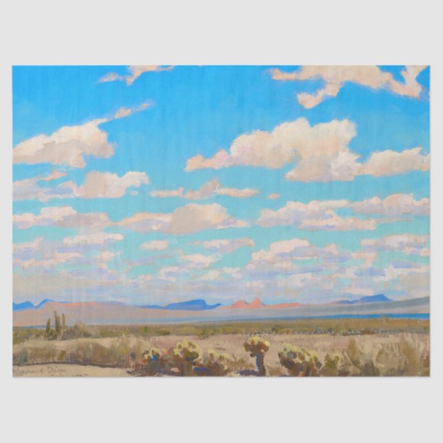 Clouds of a Summer Afternoon by Maynard Dixon Tissue Paper (Front)