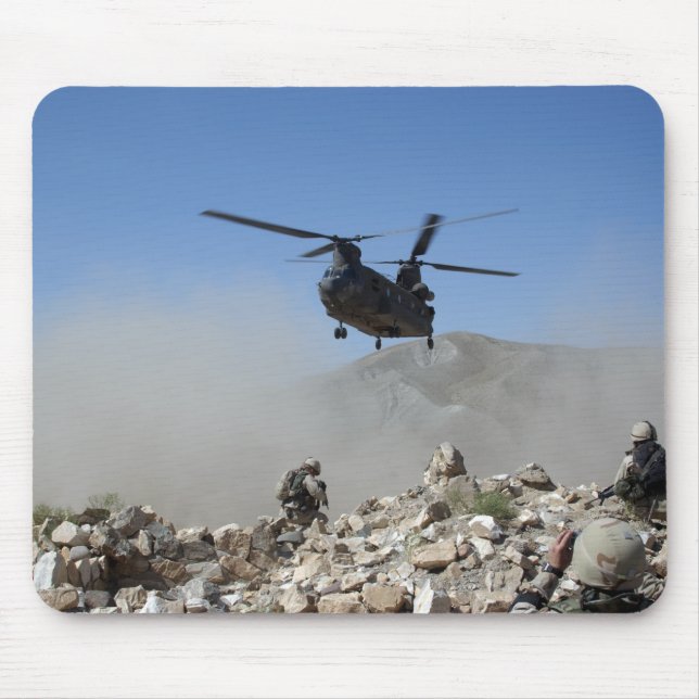 Clouds of dust kicked up by the rotor wash mouse pad (Front)