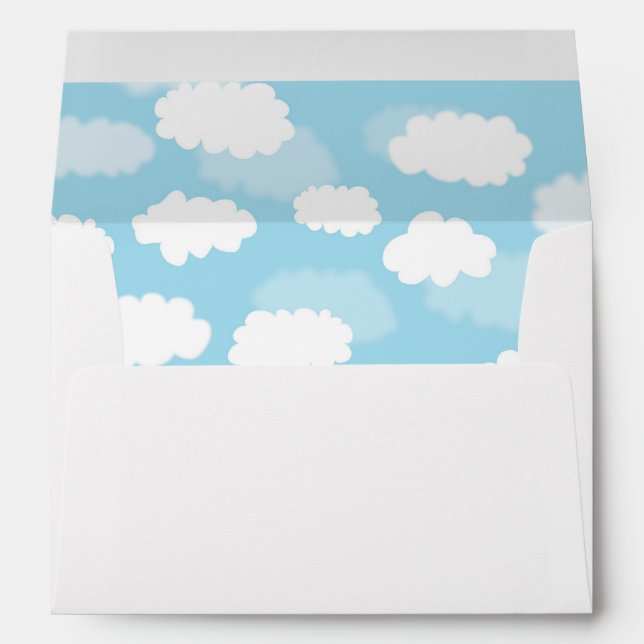 Clouds on Blue Envelope Liner Envelopes (Back (Bottom))