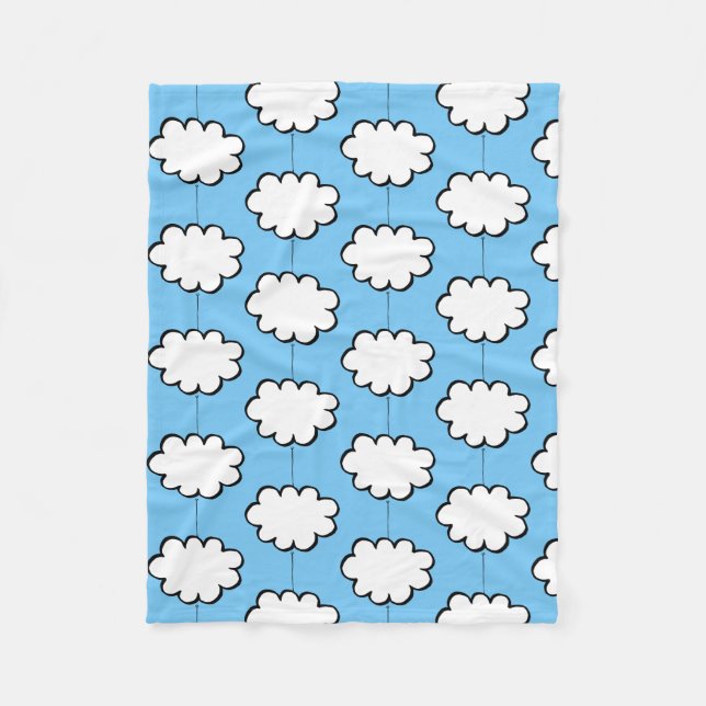Clouds on Strings Fleece Blanket (Front)