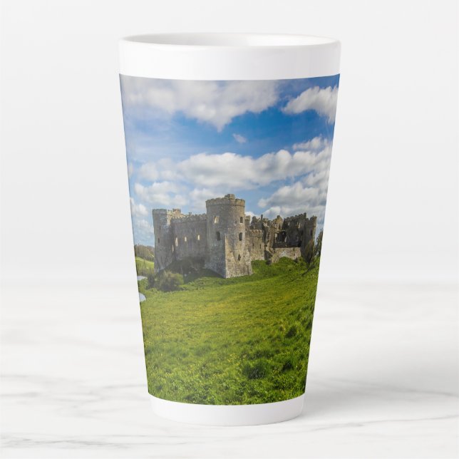 Clouds Over Carew Castle Latte Mug (Front)