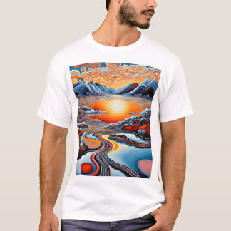 Clouds over icy landscape 2 T-Shirt