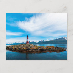 Clouds over lighthouse near Ushuaia, Argentina Postcard