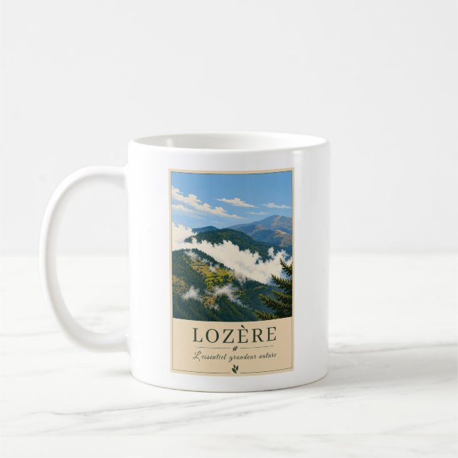 Clouds Over the Mountain Forest Coffee Mug (Left)