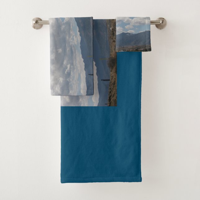 Clouds over the Rocky Mountains Bath Towel Set (Insitu)