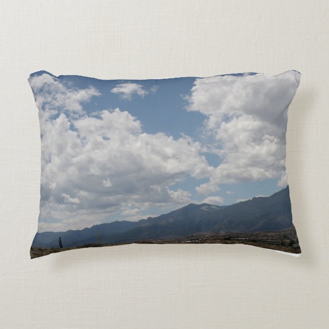 Clouds over the Rocky Mountains Decorative Cushion (Front)