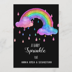 *~* Clouds Rainbow Rain Drops Sprinkle Invitation
