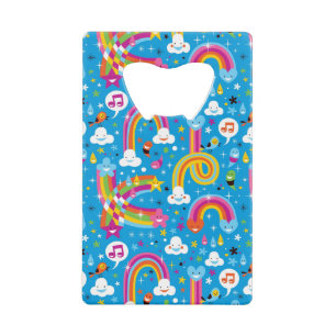clouds rainbows rain drops hearts pattern