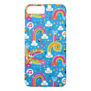 clouds rainbows rain drops hearts pattern Case-Mate iPhone case