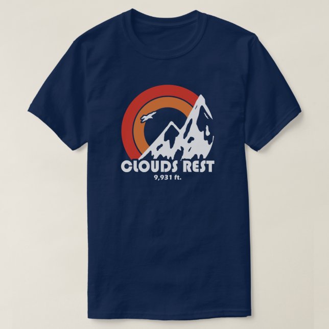 Clouds Rest Mountain Yosemite Sun Eagle T-Shirt (Design Front)