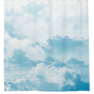 Clouds sky cartoon vector images shower curtain
