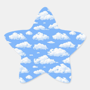Clouds Star Sticker