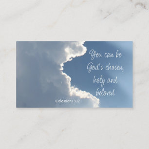 Clouds Sunlight Col 3: 12, Evangelism Card