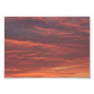 Clouds Sunrise Blurry  Photo Reproduction Print