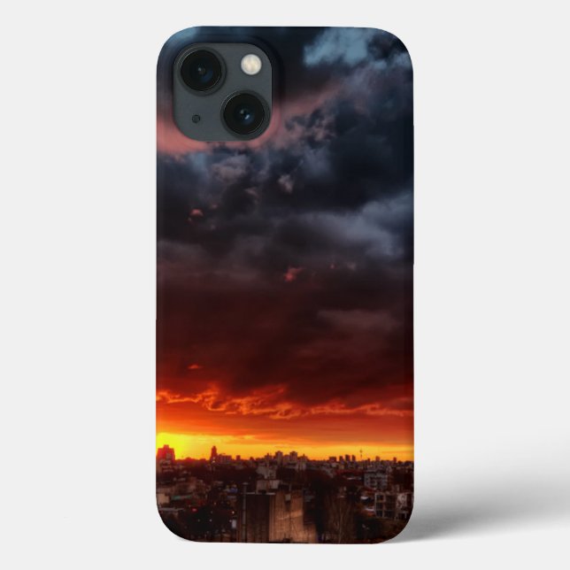 Clouds, Sunset And Red Case-Mate iPhone Case (Back)