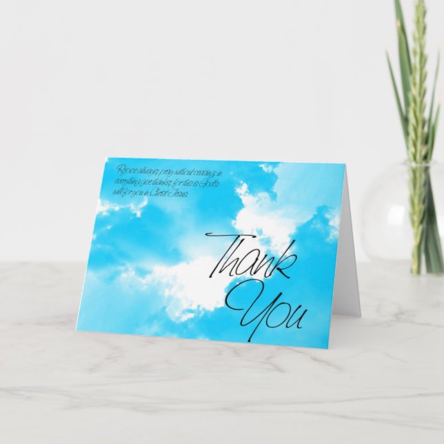 Clouds Thank You Card (Front)