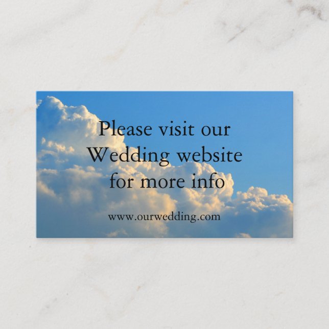 Clouds Wedding wedding card (Front)