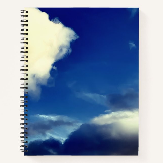 Clouds with Blue Sky Outdoor Photograph Notebook (Front)