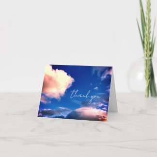Clouds with Blue Sky Outdoor Thank You Note Card