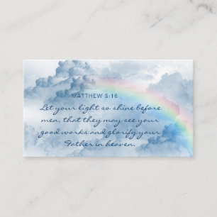 Clouds with Rainbow Scripture Business Card