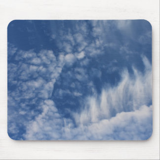 Clouds with teeth mouse pad