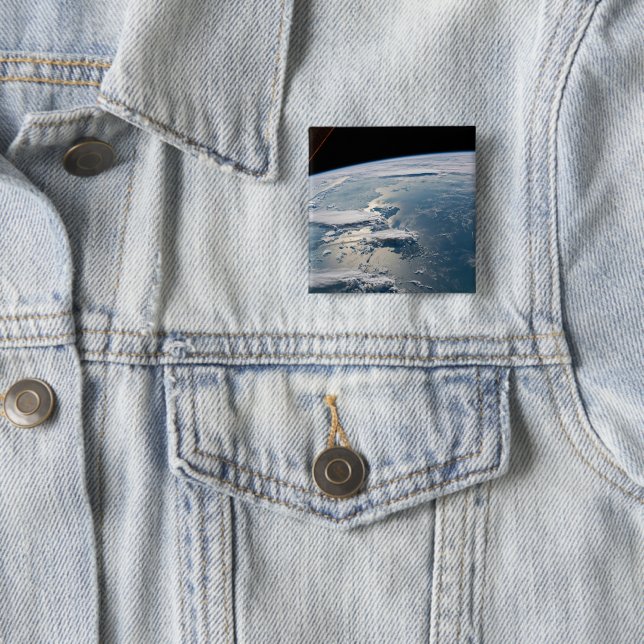 Cloudscapes Around Sumatra, Indonesia. 15 Cm Square Badge (In Situ)