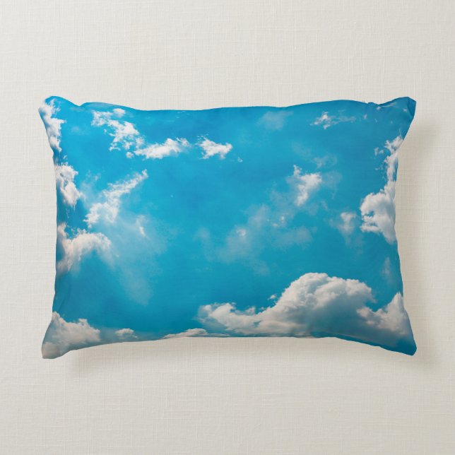 Cloudy and blue sky backgroundabstract, air, area, decorative cushion (Front)