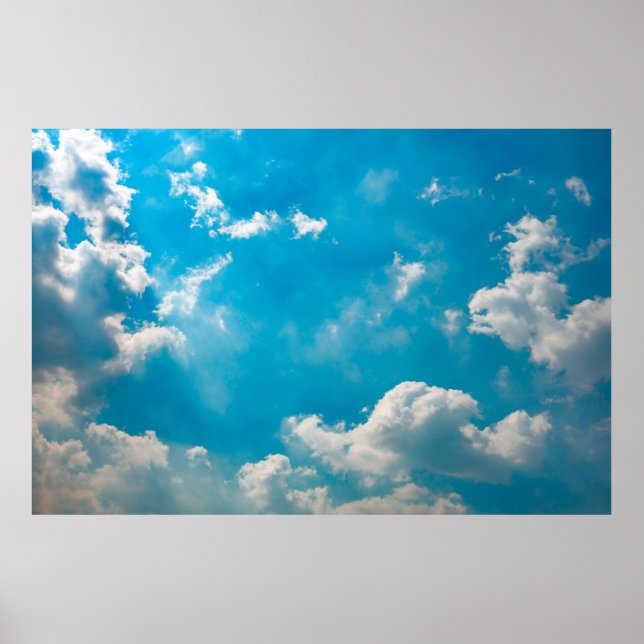 Cloudy and blue sky backgroundabstract, air, area, poster (Front)