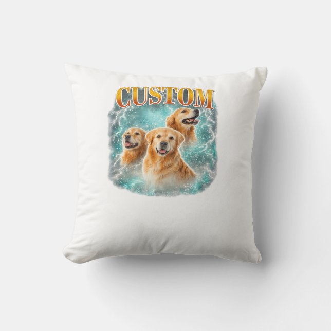 Cloudy and happy dog cushion (Front)