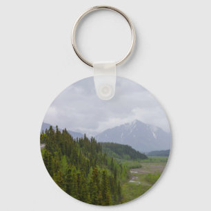 Cloudy At Denali Key Ring