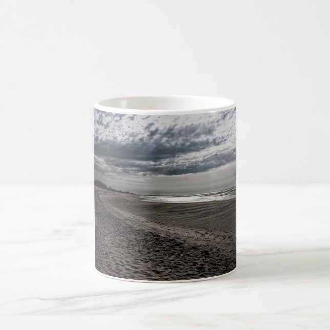 Cloudy beach at the North Sea Coffee Mug (Center)