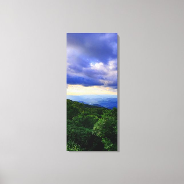 Cloudy Blue Ridge Mountains Canvas Print (Front)
