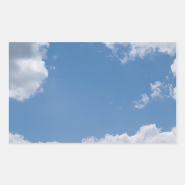 Cloudy Blue Sky Background Rectangle Sticker (Front)