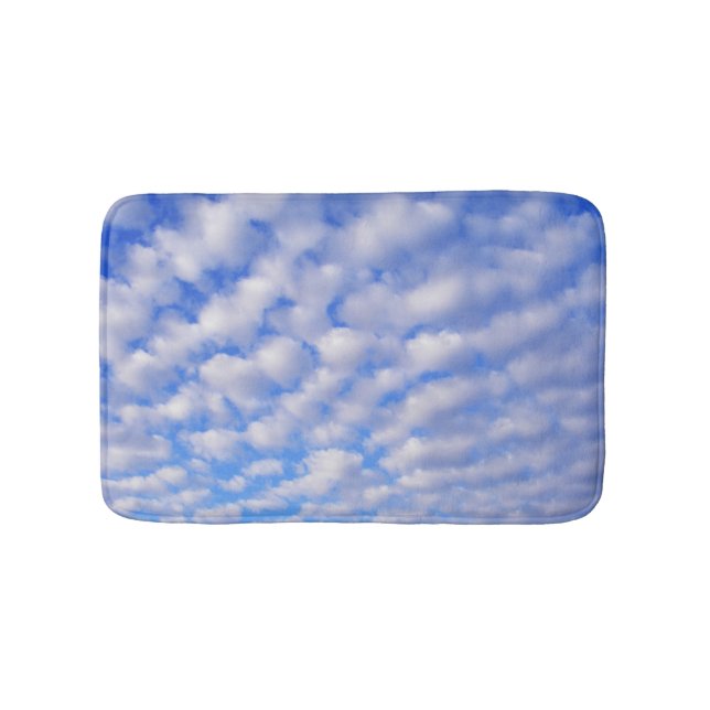 Cloudy Blue Sky Bath Mat (Front)