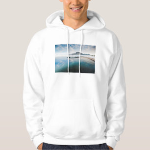 Cloudy Blue Sky Reflecting In Lake Hoodie