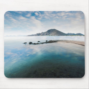 Cloudy Blue Sky Reflecting In Lake Mouse Pad