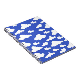 Cloudy Blue Sky White Clouds Dreamy Clouding Notebook
